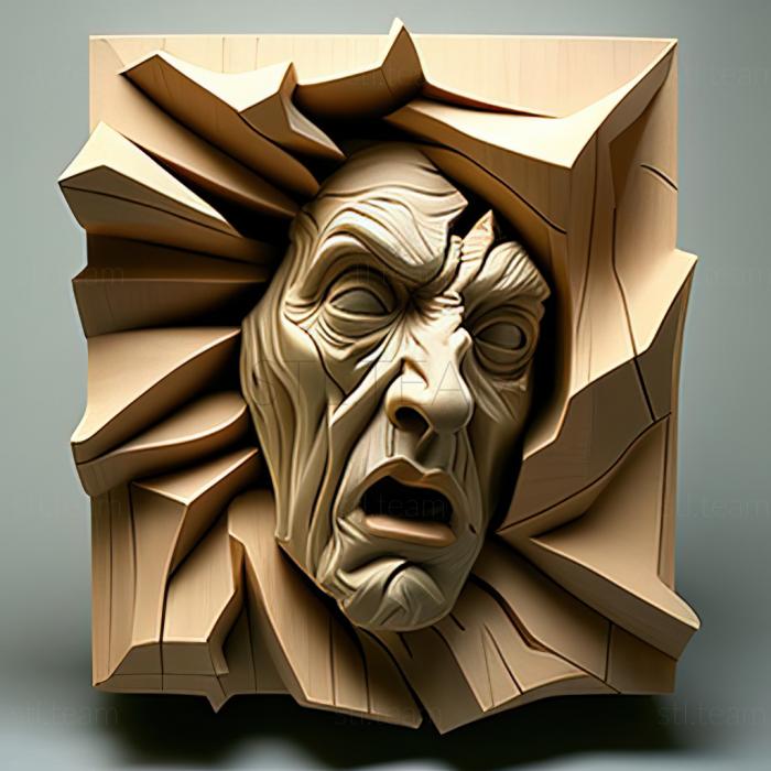 3D model Edward Charles Volkert American artist (STL)